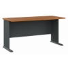 Series A Desk, 60" W, Natural Wood/Black