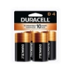 Coppertop D Alkaline Batteries, 4/Pack