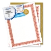 Award Certificates w/Gold Seals, 8-1/2 x 11, Unique Red Border, 25/Pack