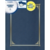 Certificate/Document Cover, 12 1/2 x 9 3/4, Navy Blue, 6/Pack