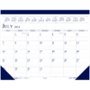 Two-Color Academic 14-Month Desk Pad Calendar, 22 x 17, 2024-2025