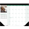 Recycled Monthly Desk Pad Calendar, 12 Month, 22" x 17", Puppies Photographic, Jan 2025 - Dec 2025