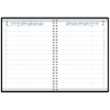 Executive Hardcover 4-Person Group Practice Appointment Book, 12 Month, 8" x 11", Black, Jan 2025 - Dec 2025
