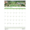 Recycled Monthly Wall Calendar, 12 Month, 12" x 16-1/2", Gardens of the World, Jan 2025 - Dec 2025