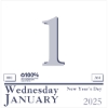 Recycled Today Wall Calendar Refill, 12 Month, 6" x 6", Jan 2025 - Dec 2025