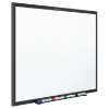 Classic Melamine Dry Erase Board, 48" x 36", White Surface, Black Frame