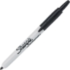 Retractable Permanent Marker, Fine Point, Black