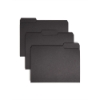 Interior File Folders, 11-5/8" x 9-1/2", 1/3 Cut Top Tab, Black, 100/Box