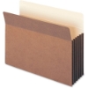 File Pocket, 5-1/4" Expansion, Letter Size, Redrope, 10/Box