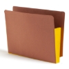 End Tab File Pocket, 3-1/2" Expansion, Letter Size, Redrope with Yellow Gusset, 10/Box