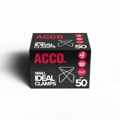 ACCO Ideal Small Clamps, Steel Wire, Silver, 1-1/2