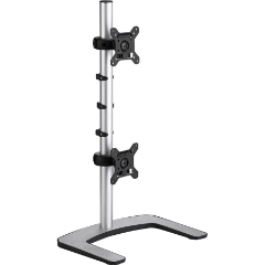 Atdec Dual Monitor Desk Mount, Aluminum,  26.5 lb Flat Load Capacity, 20 lb Curved Load Capacity, Black