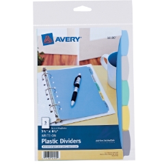 Avery Mini Durable Write & Erase Plastic Dividers, 5 1/2