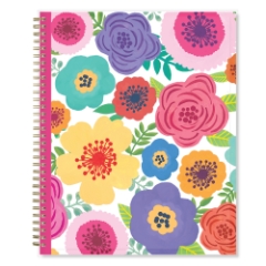 Mahalo Create Your Own Cover Weekly/Monthly Academic Planner, 8.5 in x 11 in, Multicolor Flowers,...