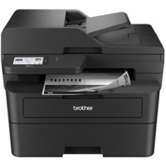 Brother Wired and Wireless Laser Multifunction Printer, Monochrome, Black
