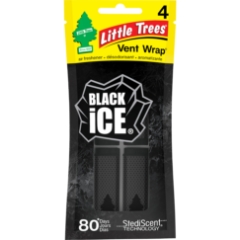 Little Trees Vent Wrap, Black Ice, 4-Count Bags, 24 Bags/Case (96 Count)