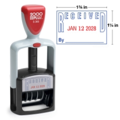 COSCO 2000PLUS Two-Color Word Dater, 1 3/4 x 1, 