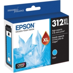 Epson T312XL220S, Ink, Cyan, 830 Page-Yield