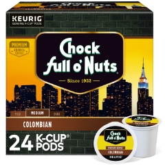 Chock full o'Nuts Midtown Manhattan K-Cup Pods, Medium Roast, 24