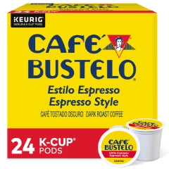 Café Bustelo Espresso Style K-Cup Pods, Dark Roast, 24/Box