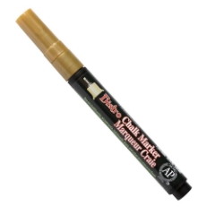 JAM Paper Chalk Markers, Extra Fine Poin, Gold Ink, Black Barrel, 2 Markers/Pack