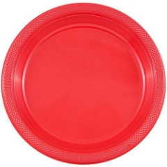 JAM Paper Medium Round Plates, Plastic, 9