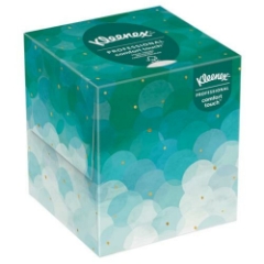 Kleenex Professional Facial Tissue, Upright Box, 2-Ply, 90 Tissues/Box, 6 Boxes/Pack