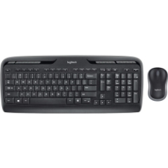Logitech MK320 Wireless Desktop Set, Keyboard/Mouse, USB, Black