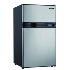 Danby Designer 2 Door Compact Fridge, 3.1 cu. ft, Stainless Steel