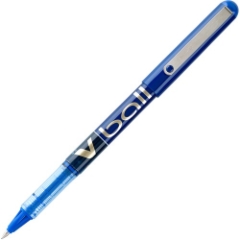Pilot VBall Liquid Ink Roller Ball Stick Pen, Blue Ink, .7mm, Dozen
