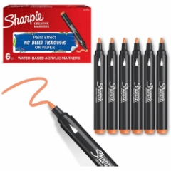 Sharpie Sanford Creative Markers, Bullet Tip, Orange, 6/Box