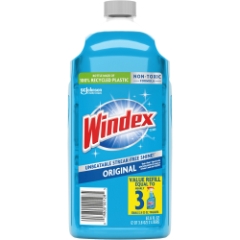 Windex Glass Cleaner Refill, Original Scent, 2 Liter Bottle (67.6 oz), 6 Bottles/Carton