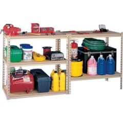 Tennsco Stur-D-Stor Shelving, Five-Shelf, 36w x 18d x 72h, Sand