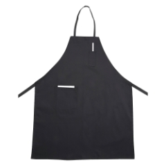 Winco Full Length Bib Apron With Pocket, Black