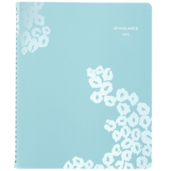 AT-A-GLANCE Wild Washes Weekly Monthly Appointment Book Planner, 13 Month, 8 1/2&quot; x 11&quot;, Teal,  January 2025 - January 2026