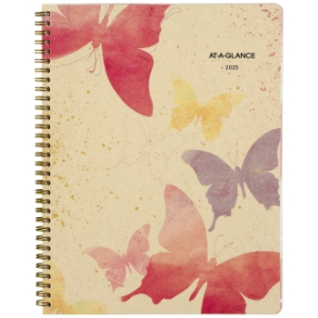 AT-A-GLANCE Watercolors Weekly Monthly Planner, 12 Month, 8 1/2&quot; x 11&quot;, January 2025 - December 2025