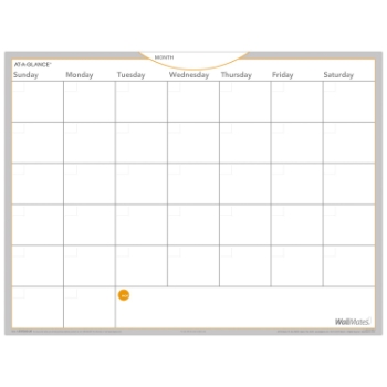 AT-A-GLANCE Undated WallMates Self-Adhesive Dry-Erase Monthly Planning Surface, 24&quot; x 18&quot;, White