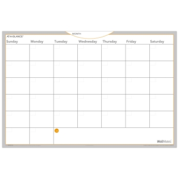 AT-A-GLANCE Undated WallMates Self-Adhesive Dry-Erase Monthly Planning Surface, 36&quot; x 24&quot;, White,