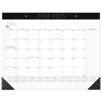 AT-A-GLANCE Academic Year Desk Pad Calendar, 12 Month, 21-3/4&quot; x 17&quot;, Contempo, Jul 2024 - Jun 2025
