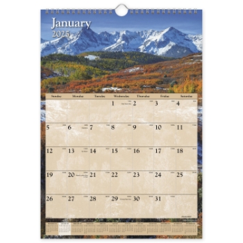 AT-A-GLANCE Scenic Monthly Wall Calendar, 12 Month, 12&quot; x 17&quot;, January 2025 - December 2025