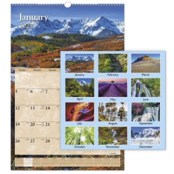 AT-A-GLANCE Scenic Monthly Wall Calendar, 12 Month, 15 1/2&quot; x 22 3/4&quot;, January 2025 - December 2025