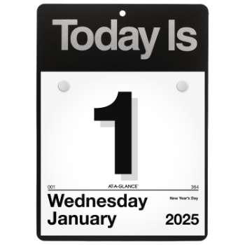 AT-A-GLANCE “Today Is” Daily Wall Calendar, 12 Month, 6&quot; x 6&quot;​, January 2025 - December 2025