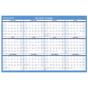 AT-A-GLANCE Horizontal Reversible Erasable Wall Calendar, 12 Month, 36&quot; x 24&quot;, January 2025 - December 2025