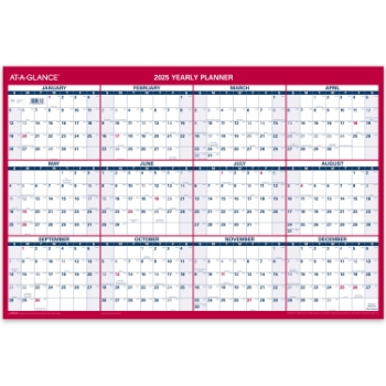 AT-A-GLANCE Vertical Horizontal Reversible Yearly Wall Calendar, 12 Month, 24&quot; x 36&quot;, January 2025 - December 2025