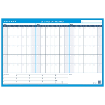 AT-A-GLANCE Undated 90 and 120-Day Horizontal Erasable Wall Calendar, Reversible, 36&quot; x 24&quot;