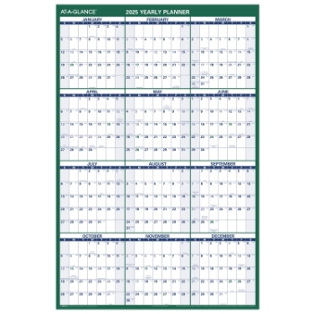 AT-A-GLANCE Vertical Reversible Erasable Wall Calendar, 12 Month, 32&quot; x 48&quot;, January 2025 - December 2025