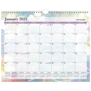 AT-A-GLANCE Dreams Monthly Wall Calendar, 12 Month, 15&quot; x 12&quot;, January 2025 - December 2025