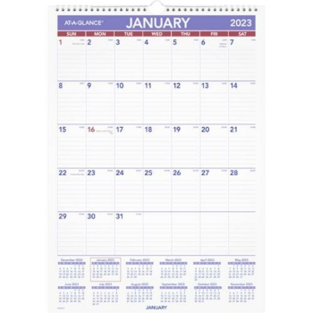 AT-A-GLANCE Standard Recycled Daily Diary, 12 Month, 7-1/2&quot; x 9-7/16&quot;, Red, Jan 2024 - Dec 2024