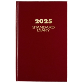 AT-A-GLANCE Standard Diary&#174; Daily Diary, 12 Month, 7 3/4&quot; x 12&quot;, Red, January 2025 - December 2025