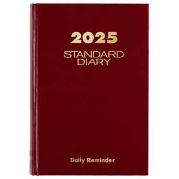 AT-A-GLANCE Standard Diary Daily Reminder, 12 Monoth, 5 3/4&quot; x 8 1/4​, Red,  January 2025 - December 2025